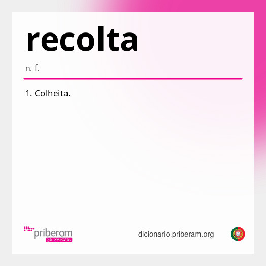 Significado de recolta