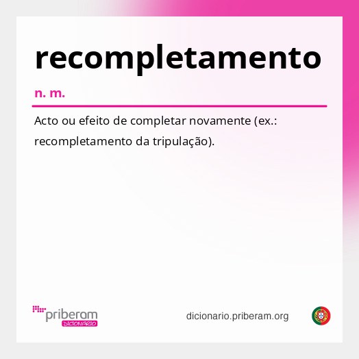 Significado de recompletamento