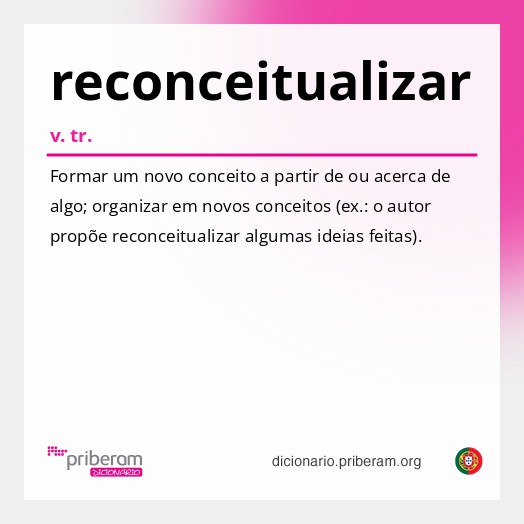Significado de reconceitualizar