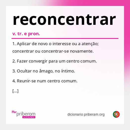 Significado de reconcentrar