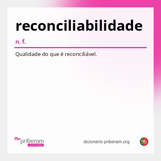 Significado de reconciliabilidade