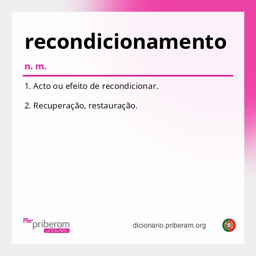 Significado de recondicionamento