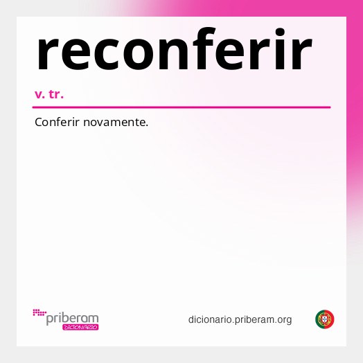 Significado de reconferir