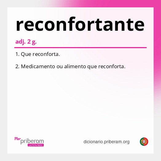 Significado de reconfortante