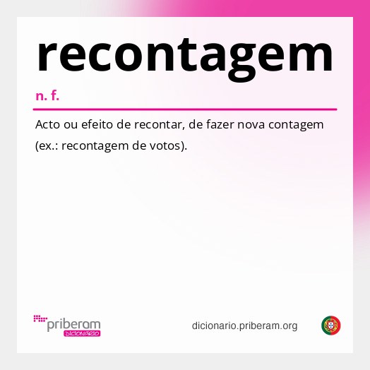 Significado de recontagem