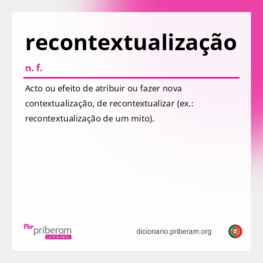 Significado de recontextualização
