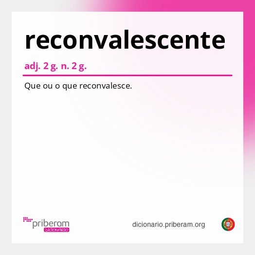 Significado de reconvalescente