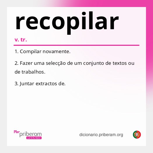 Significado de recopilar