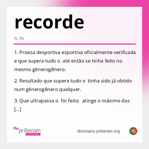 Significado de recorde