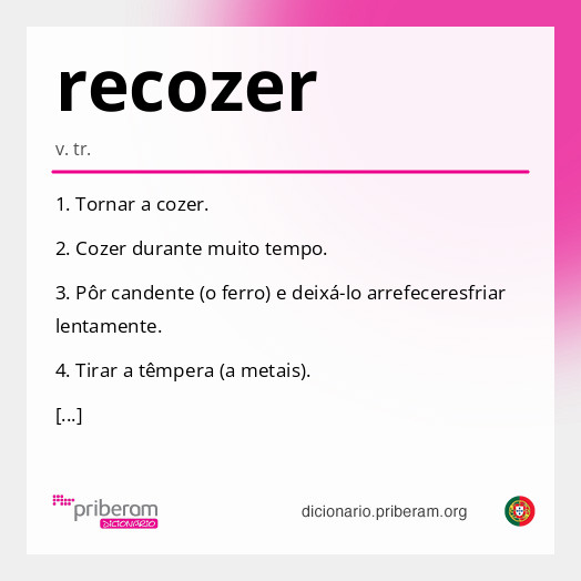 Significado de recozer
