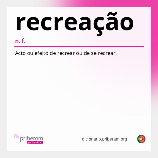 Significado de recreação