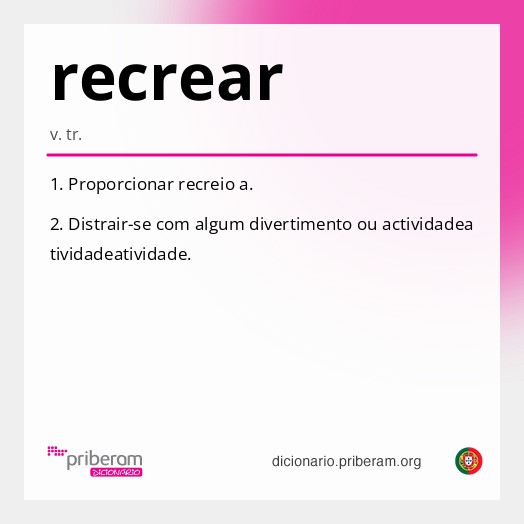 Significado de recrear