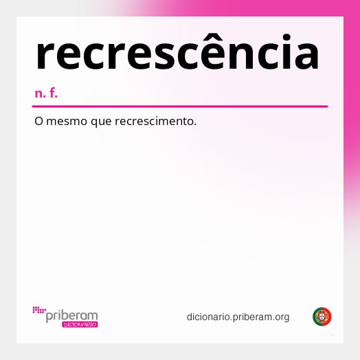 Significado de recrescência