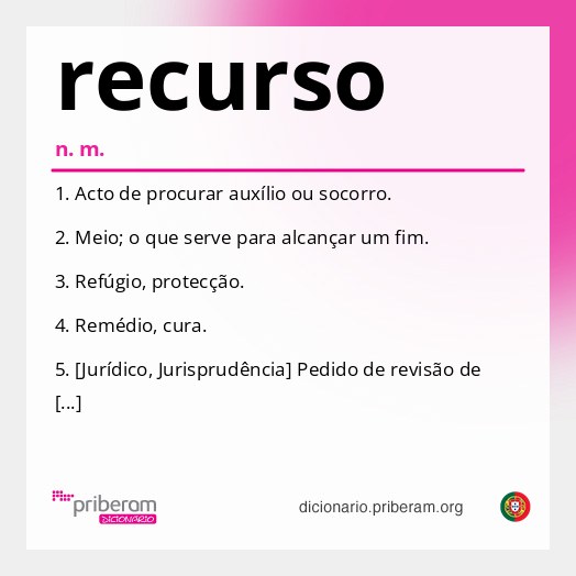 Significado de recurso