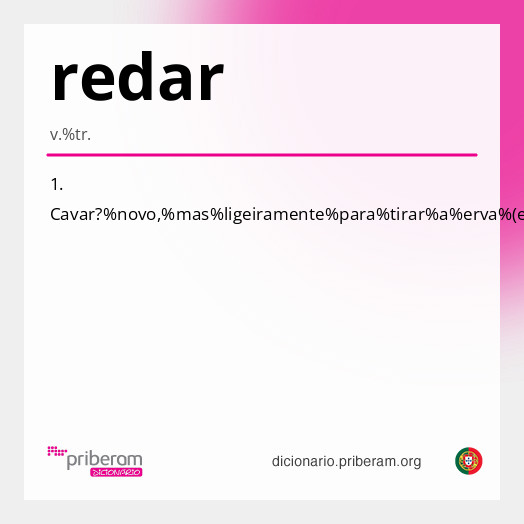 Significado de redar