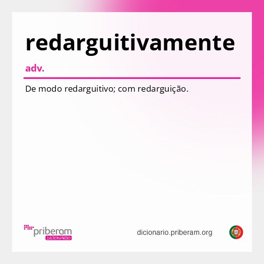 Significado de redarguitivamente