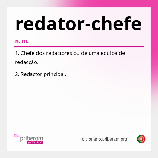 Significado de redator-chefe