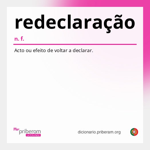 Significado de redeclaração
