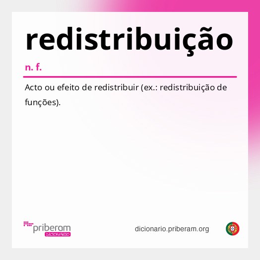 Significado de redistribuição
