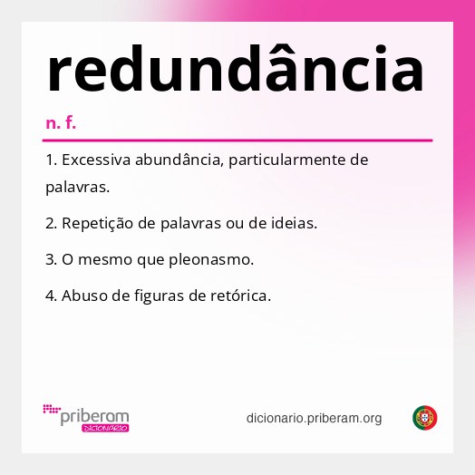 Significado de redundância