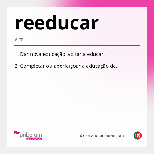 Significado de reeducar