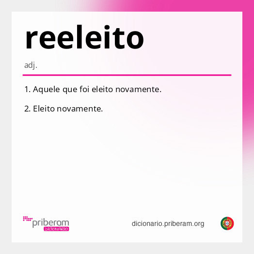 Significado de reeleito