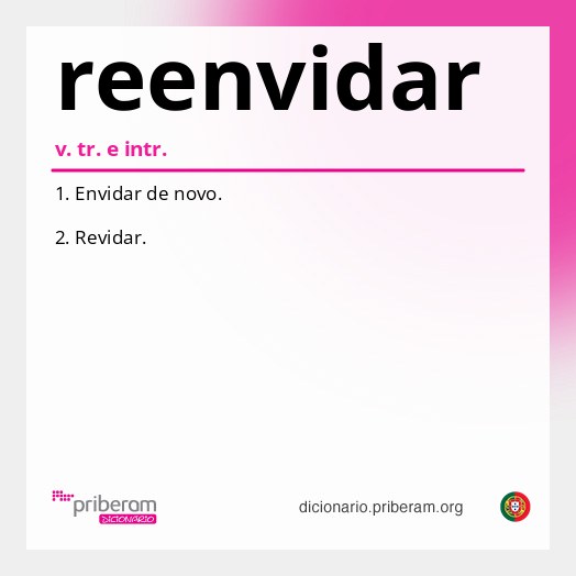Significado de reenvidar