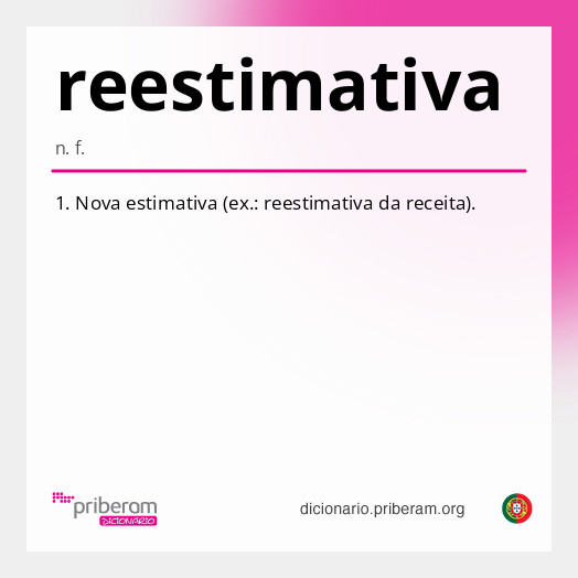 Significado de reestimativa