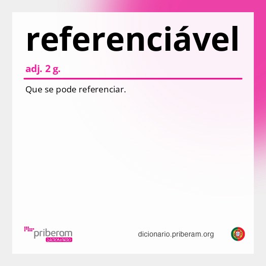 Significado de referenciável
