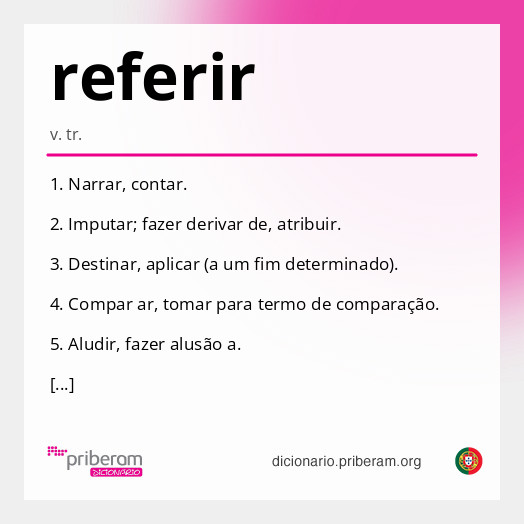 Significado de referir