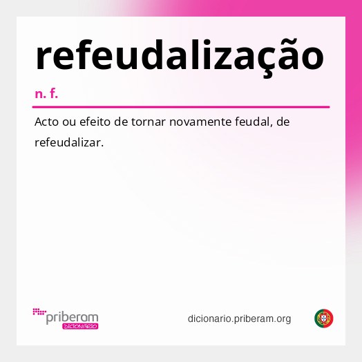 Significado de refeudalização