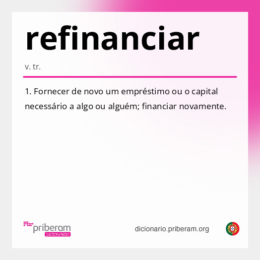 Significado de refinanciar