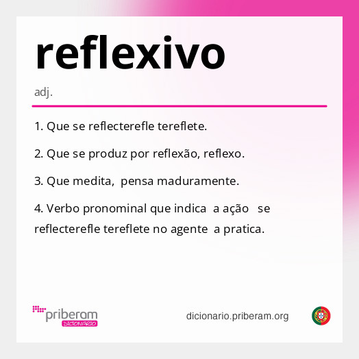 Significado de reflexivo