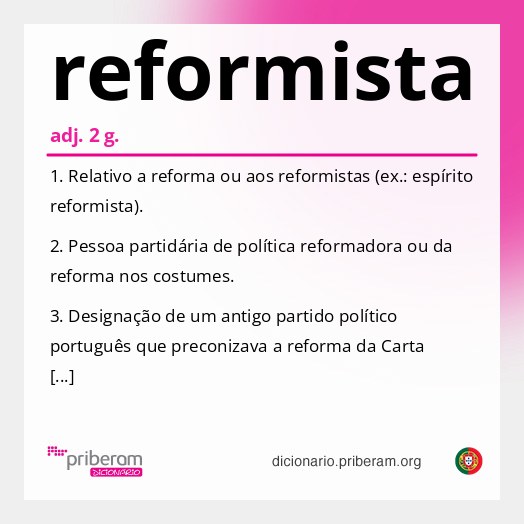Significado de reformista