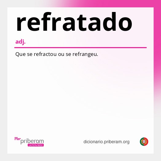 Significado de refratado