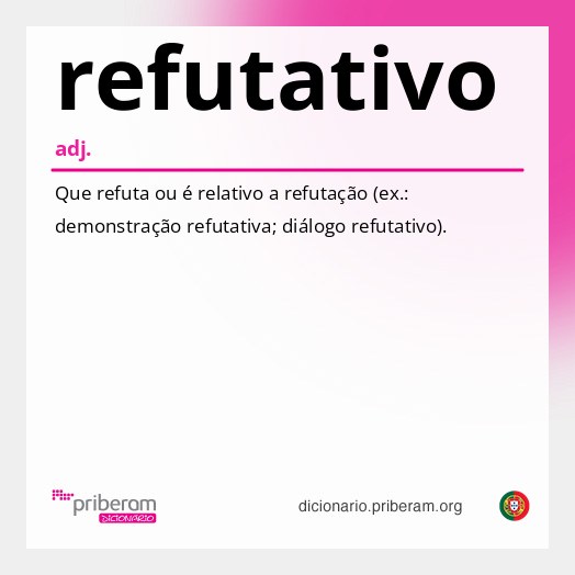 Significado de refutativo