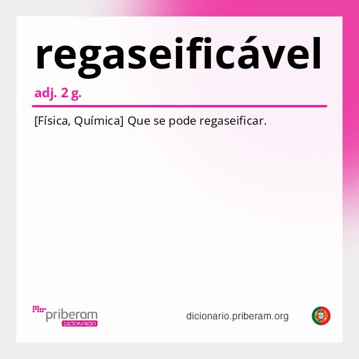 Significado de regaseificável