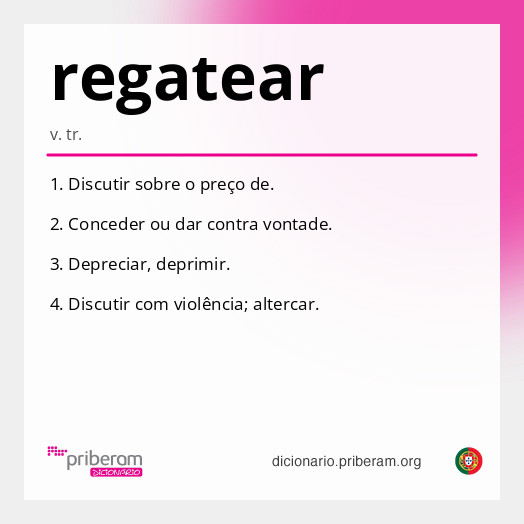 Significado de regatear