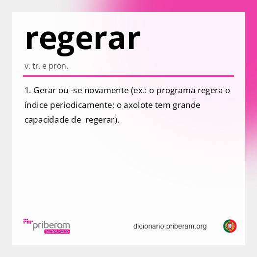 Significado de regerar