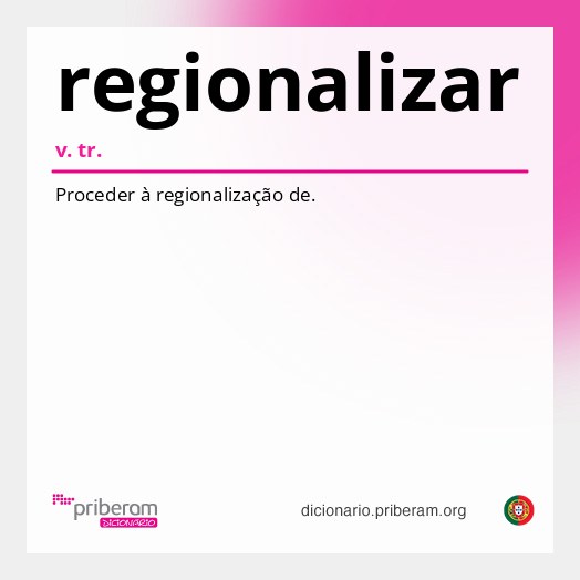 Significado de regionalizar