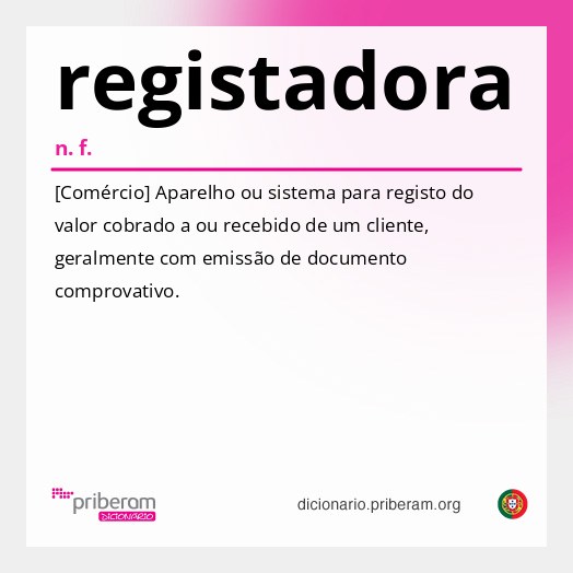 Significado de registadora