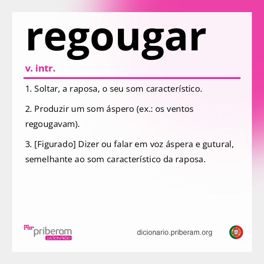 Significado de regougar