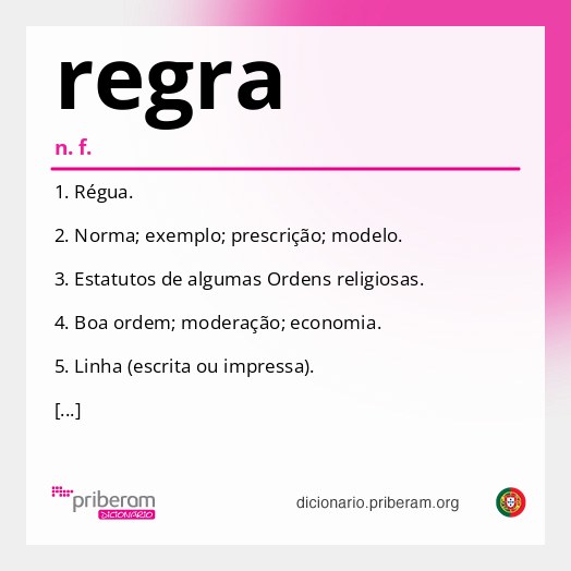 Significado de regra