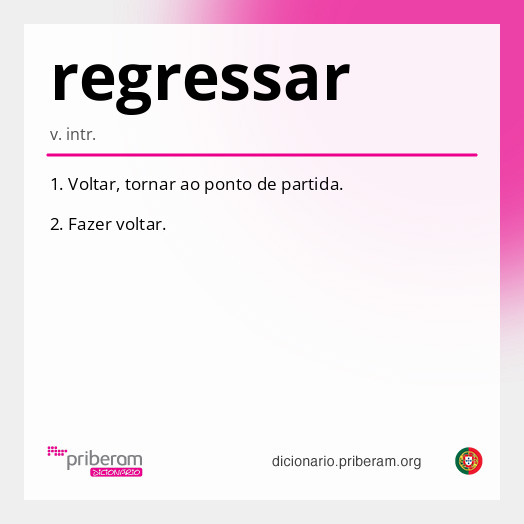 Significado de regressar
