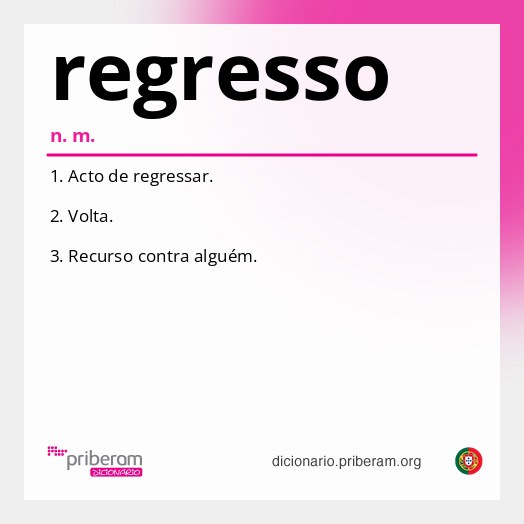 Significado de regresso