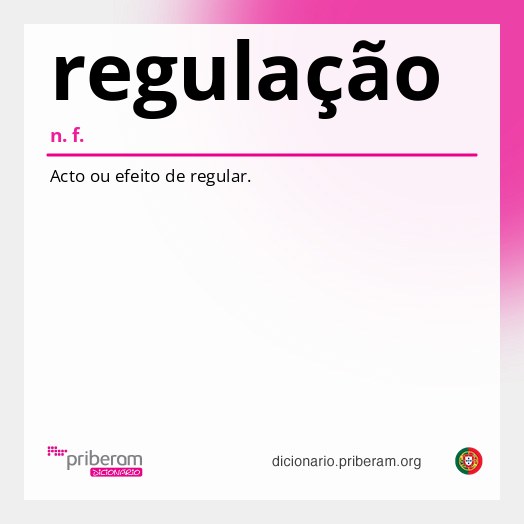 Significado de regulação
