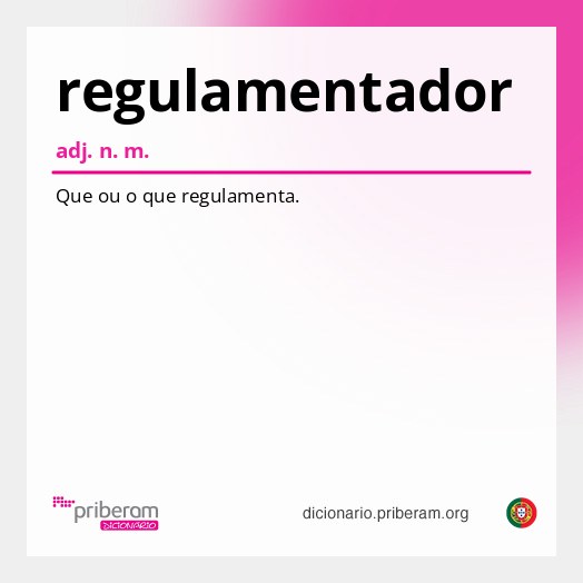 Significado de regulamentador