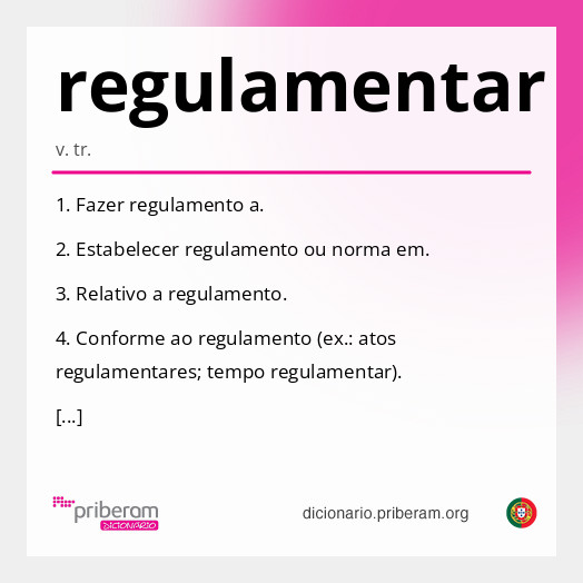 Significado de regulamentar