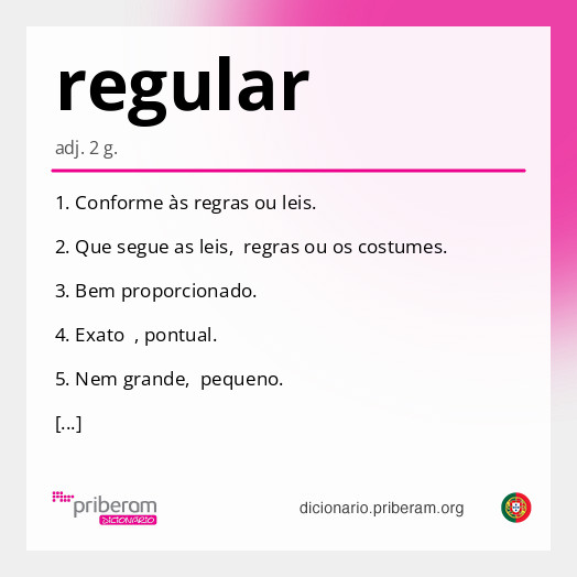 Significado de regular
