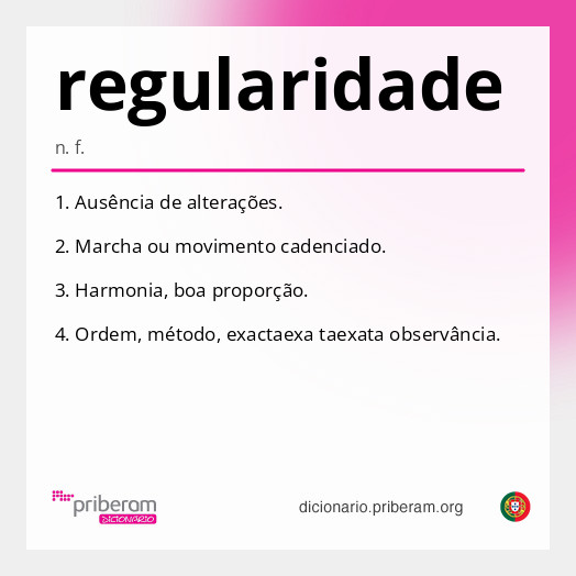 Significado de regularidade